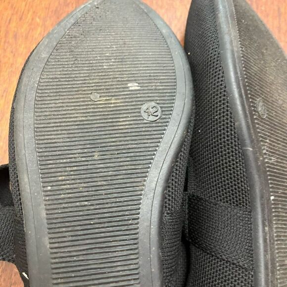 Black Flat Shoes 42 The Mary Jane Womens Pointed Bow Fabric Lightweight - Picture 5 of 6